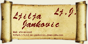 Ljilja Janković vizit kartica